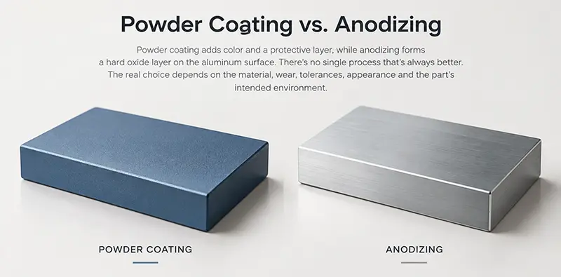 Powder Coating vs Anodizing: Which Finish Is Better for Metal Parts?