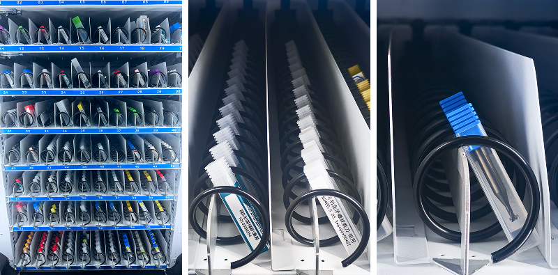 CNC tool storage and tool search in REKO smart tool cabinet
