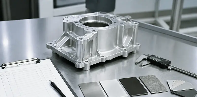 Aluminum CNC machined part reviewed for material selection